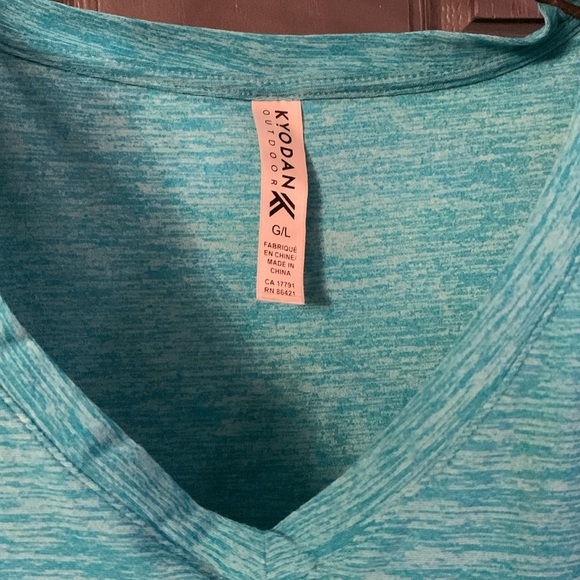 Kyodan teal heathered t-shirt size L - Picture 2 of 5